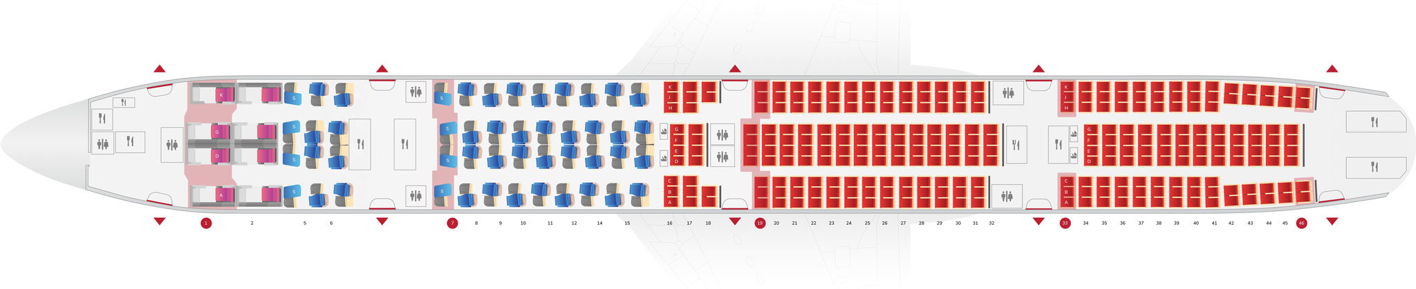 Air India LOPA B777-300ER Seat Map